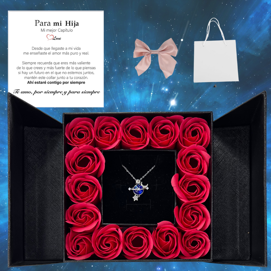 🌹16 Rosas Eternas Saturno Delux™🌠