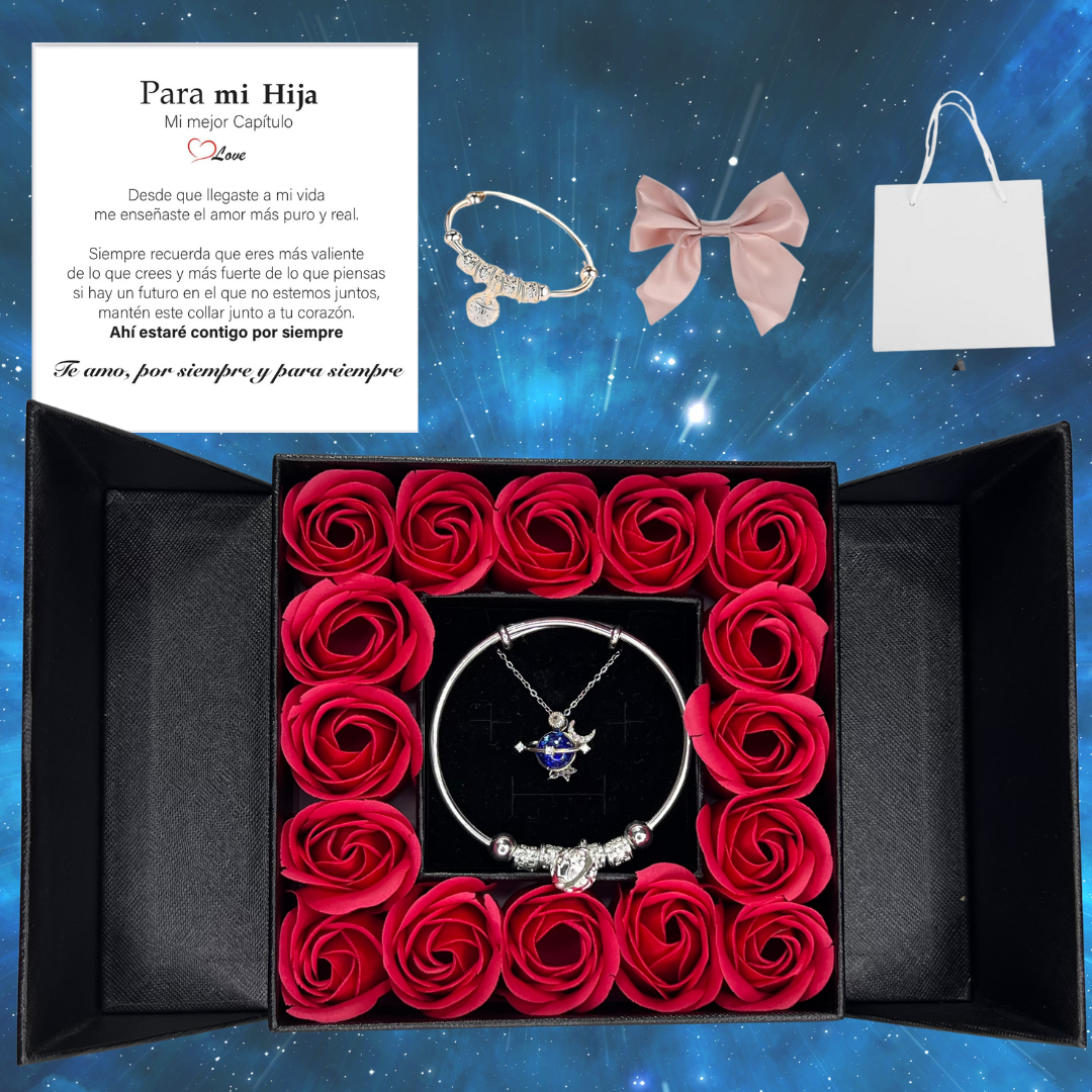 🌹16 Rosas Eternas Saturno Delux™🌠