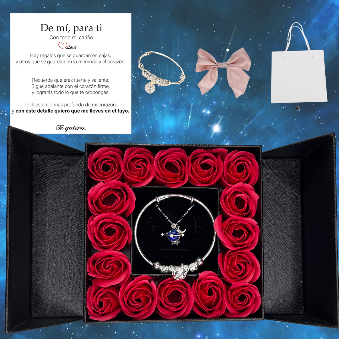 🌹16 Rosas Eternas Saturno Delux™🌠