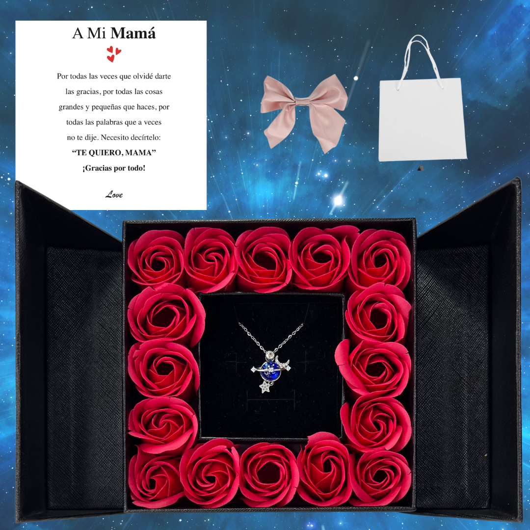 🌹16 Rosas Eternas Saturno Delux™🌠