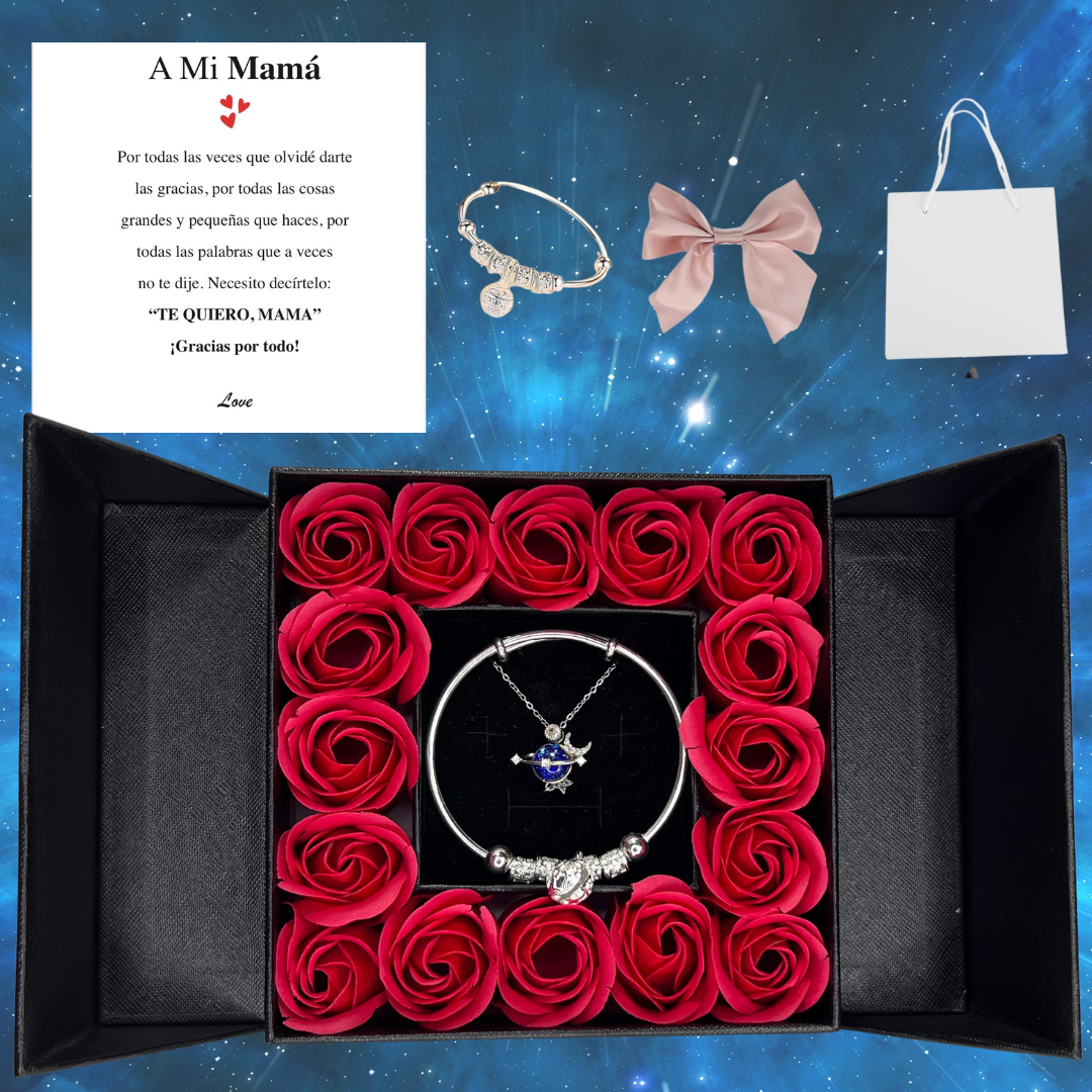 🌹16 Rosas Eternas Saturno Delux™🌠