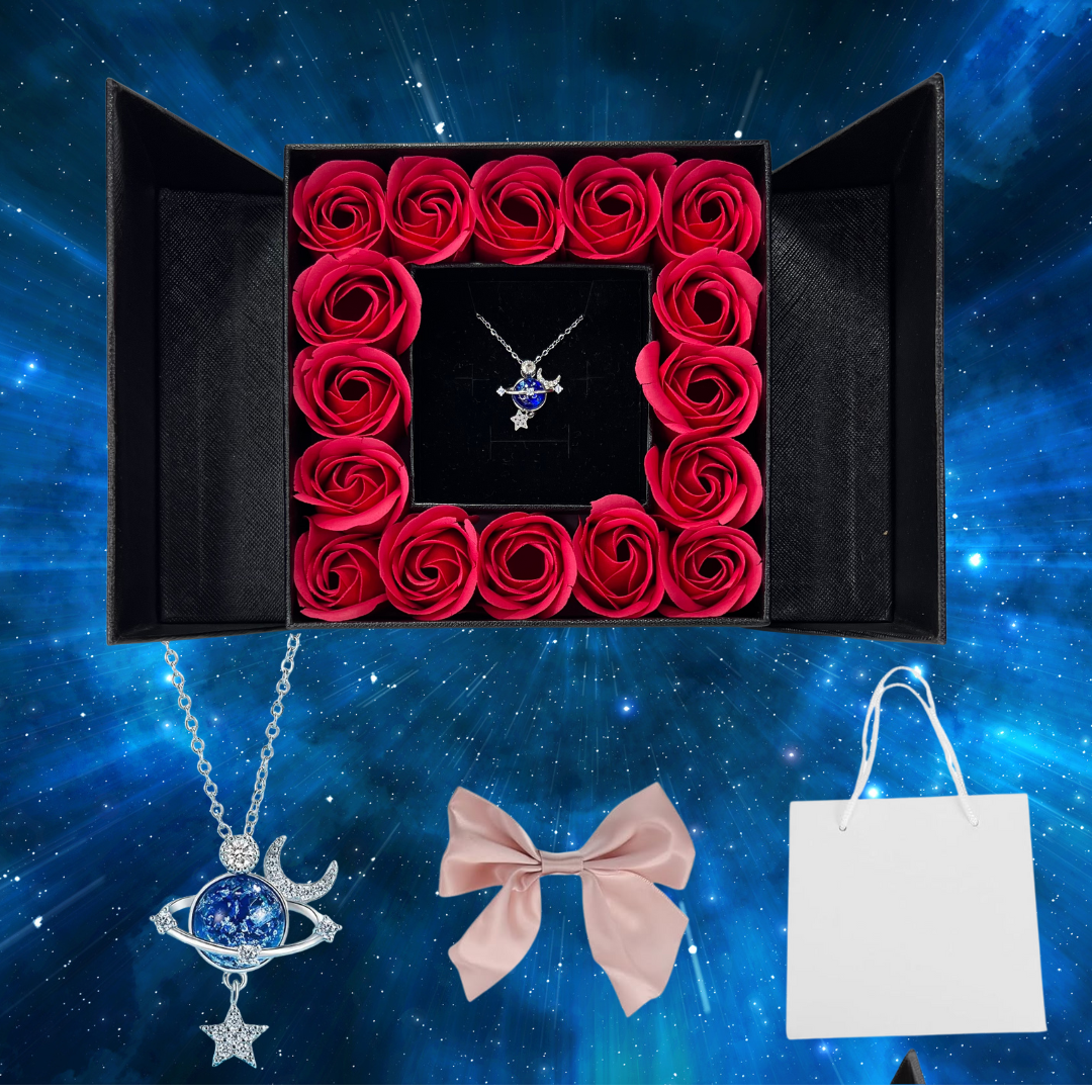 🌹16 Rosas Eternas Saturno Delux™🌠