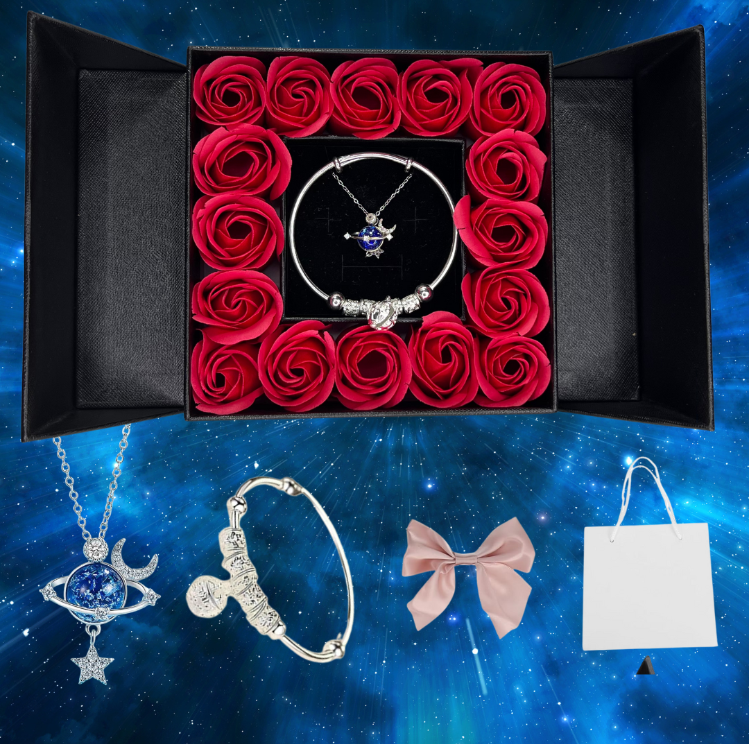 🌹16 Rosas Eternas Saturno Delux™🌠