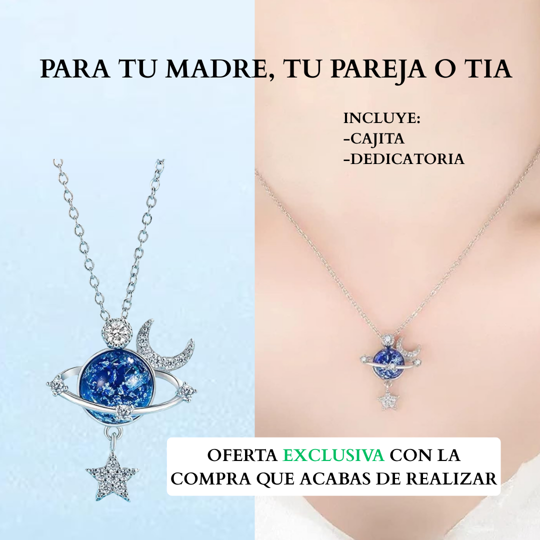 Collar de universo de estrella + dedicatoria
