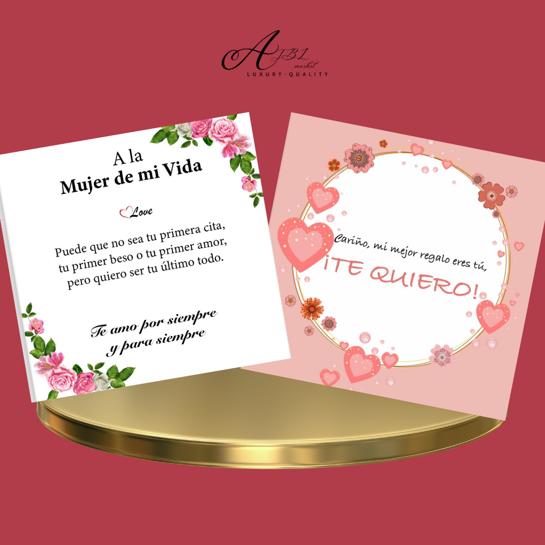 Pack Luxury:🌹Rosa Eterna + Collar + Anillo + Dedicatoria para Novia/Pareja