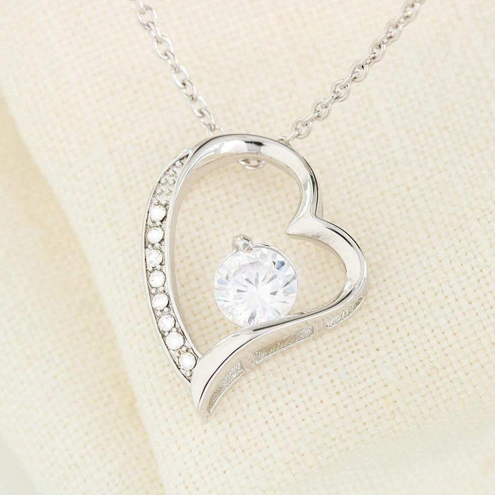 Collar de Corazón cristal + Caja madera con dedicatoria a la madre