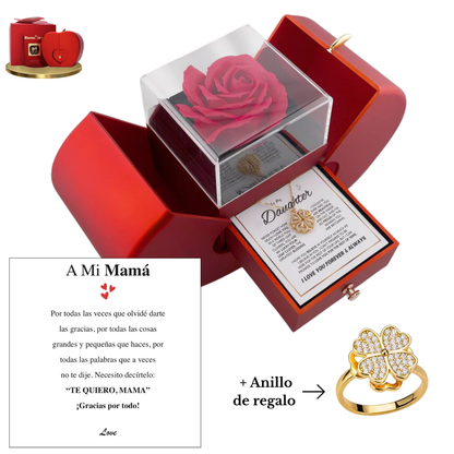 🌹Eternal Rose Deluxe Set™ Necklace + Dedication + FREE Gift Bracelet 